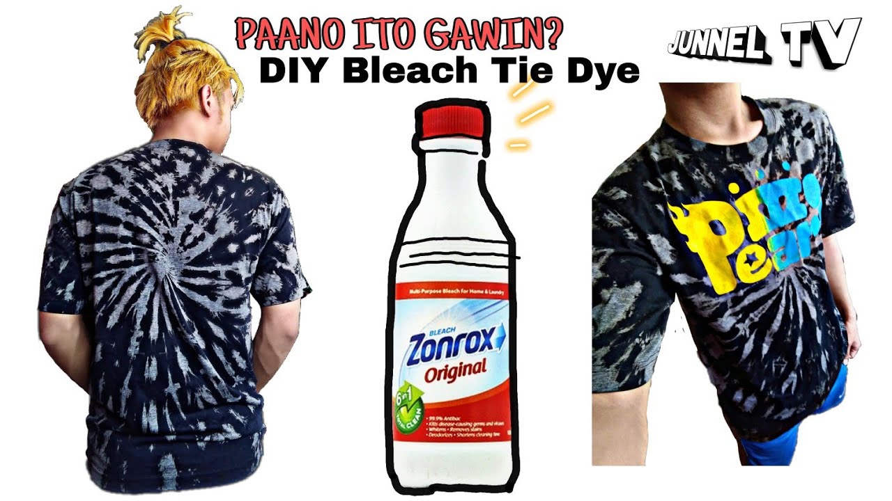 Paano Gawin? DIY ZONROX Bleach Tie Dye Tshirt. (Madali lang!) YouTube