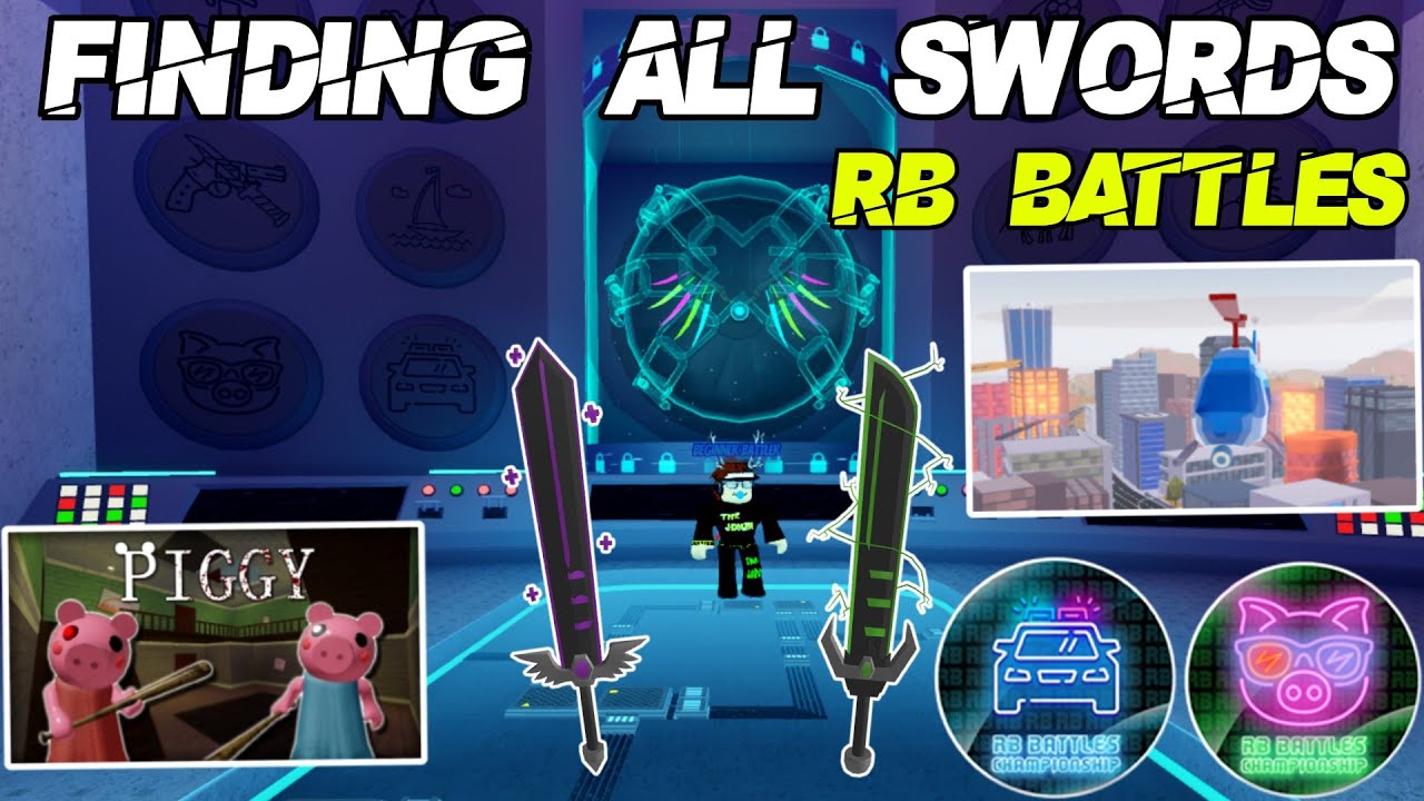 🔴FINDING ALL 3 RB BATTLE SWORDS🔴 | ROBUX GIVEAWAY (Roblox Jailbreak, Robeats, piggy RB BATTLES)