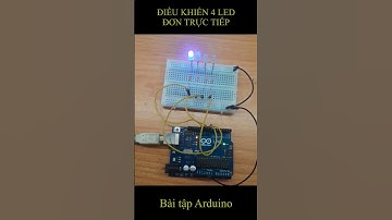 Chương trình điều khiển 4 led đơn trực tiếp #shorts