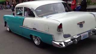 Low rod Turquoise and white 1955 Bel Air 2dr post
