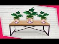 DIY Hiasan Meja Daun Monstera Pot Stik Es Krim - Home Decorations Craft Ideas