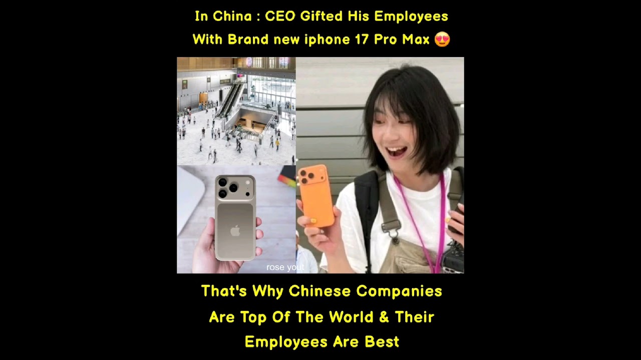 In China: CEO Gifted His Employees With Brand new iphone 17 Pro MaxThat's Why Chinese Companies Are