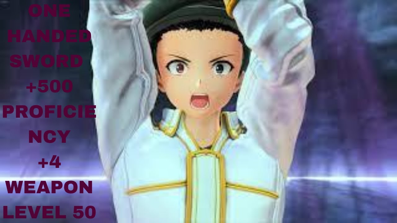 SAO Alicization Lycoris One Handed Sword +500 Proficiency+4 Weapon