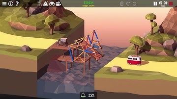 Poly Bridge 2 - 3-13 Diagonal Elevator solution