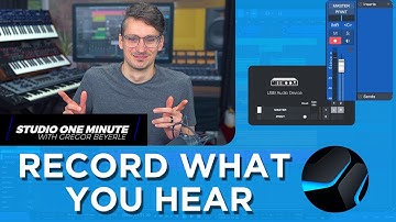 How to record your Master Bus Output! #StudioOneMinute