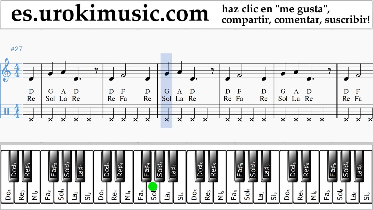 Tutorial de Piano (mano derecha) Nicky Jam ft. Will Smith - Live It Up  Clases Notas um-ih927 - YouTube