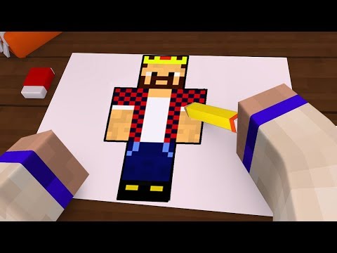 НАРИСОВАЛ МАЙНКРАФТЕРА ВНУТРИ МАЙНКРАФТА!! - РАСКРАСКА В MINECRAFT