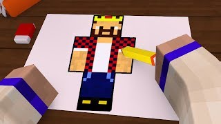 НАРИСОВАЛ МАЙНКРАФТЕРА ВНУТРИ МАЙНКРАФТА!! - РАСКРАСКА В MINECRAFT screenshot 1