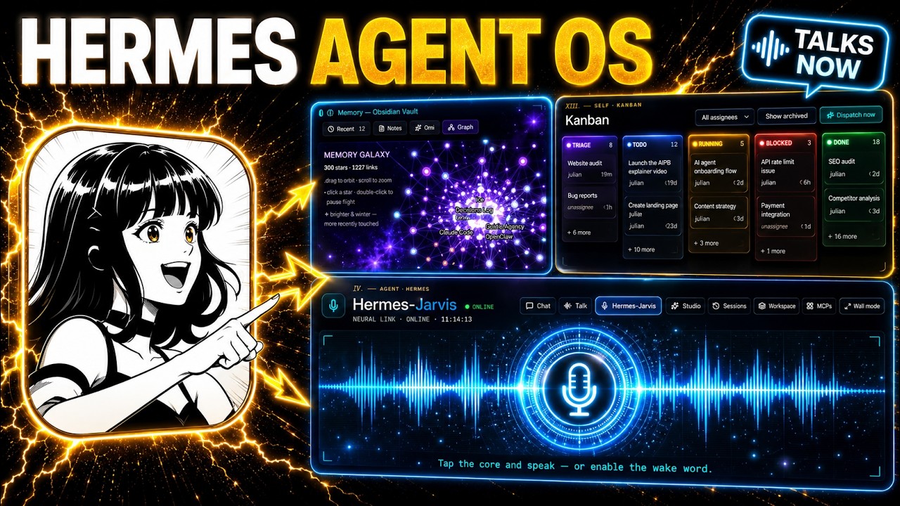 Hermes: Agent OS + Obsidian + Kanban + Paperclip