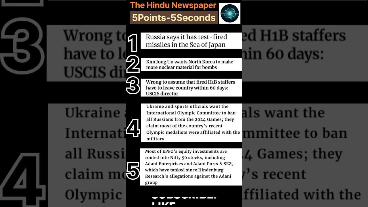 The Hindu Newspaper || Ali GS Research Centre || Shorts