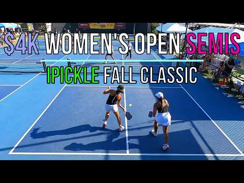 $4k Women's Open Semifinals Huynh-McClain(5.7)/Eugenio(5.6) vs Chew(5.4)/Valdes(5.5) iPickle