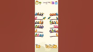 Bird sort color game level 743 #games #leveldesign #gamedesign #gameartdesign #gameenvironment