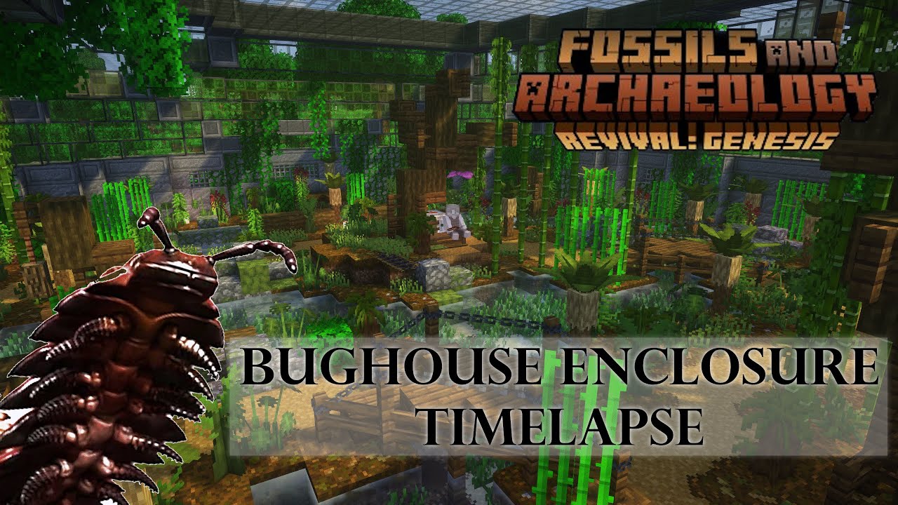 Minecraft Bug Inclosure Fossils and Archeology Bug Enclosure! | Timelapse Build - YouTube