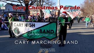 Cary Marching Band at 2025 Cary Christmas Parade, 12/13/2025