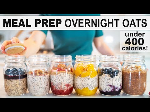 Overnight Oats Glass Jar Meal Prep Containters Personalised 