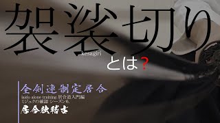 【居合道入門】そもそも「袈裟切り」て何ですか？  seitei iai alone training