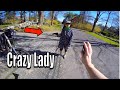 Crazy Lady vs Dirt Bike