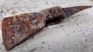 Rusty Firefighter Axe Restoration