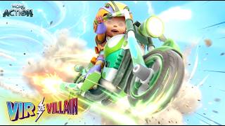 Vir The Robot Boy | Robotic Faster Bike | Vir Vs Villain Compilation🔥🤖| Wow Action