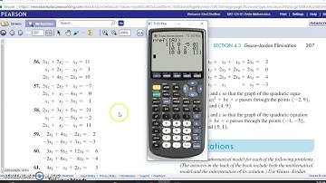 Guass-Jordan Elimination using your Graphing Calculator