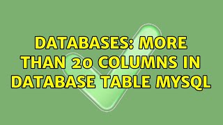 Celebrity Databases: More than 20 columns in database table MySQL (2 Solutions!!) Profile