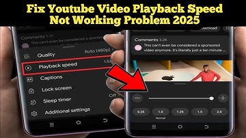 How To Fix Youtube Video Playback Speed Not Working Problem 2025 | Playback Speed Not Working YouTub