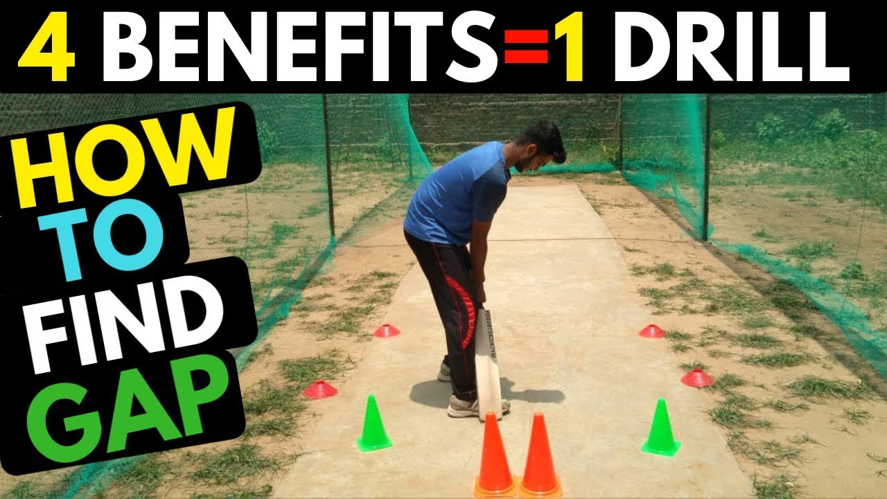 Batting drills to FIND gap to SCORE more RUNS 4 Benefits in 1 drill