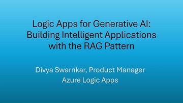 RAG based Generative AI application development with Azure Logic Apps