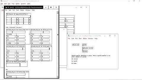 Vesernap jam excerpt-live coding/synthesis jam in Pure Data vanilla (Piloslib)