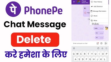 How To Delete PhonePe Chat Message | PhonePe Ki Chat Kaise Delete Kare | PhonePe Chat Delete kare