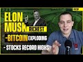 Elon Musk Richest In The World, Stocks Record Highs, Bitcoin Explodes