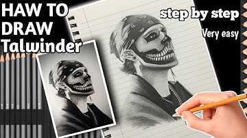 Haw to draw Talwinder/Step by step 😱/Talwinder drawing very easy/Talwinder.