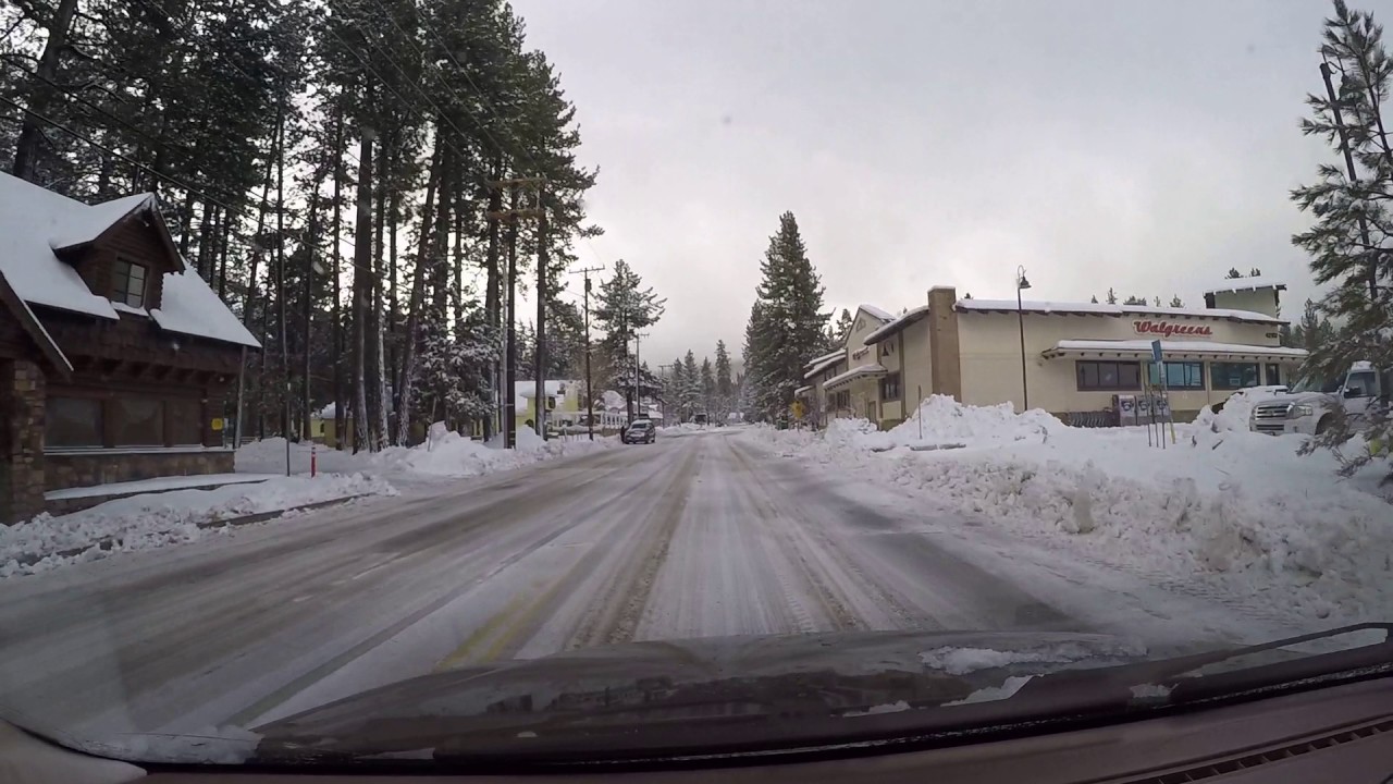 Snow Drive. Big Bear Lake, CA Drive down Hwy 38 and Back. January 19