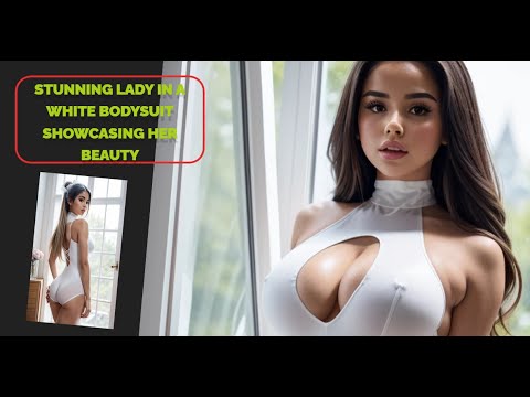 [ Ai Look Book ] stunning lady in a white bodysuit showcasing her beauty