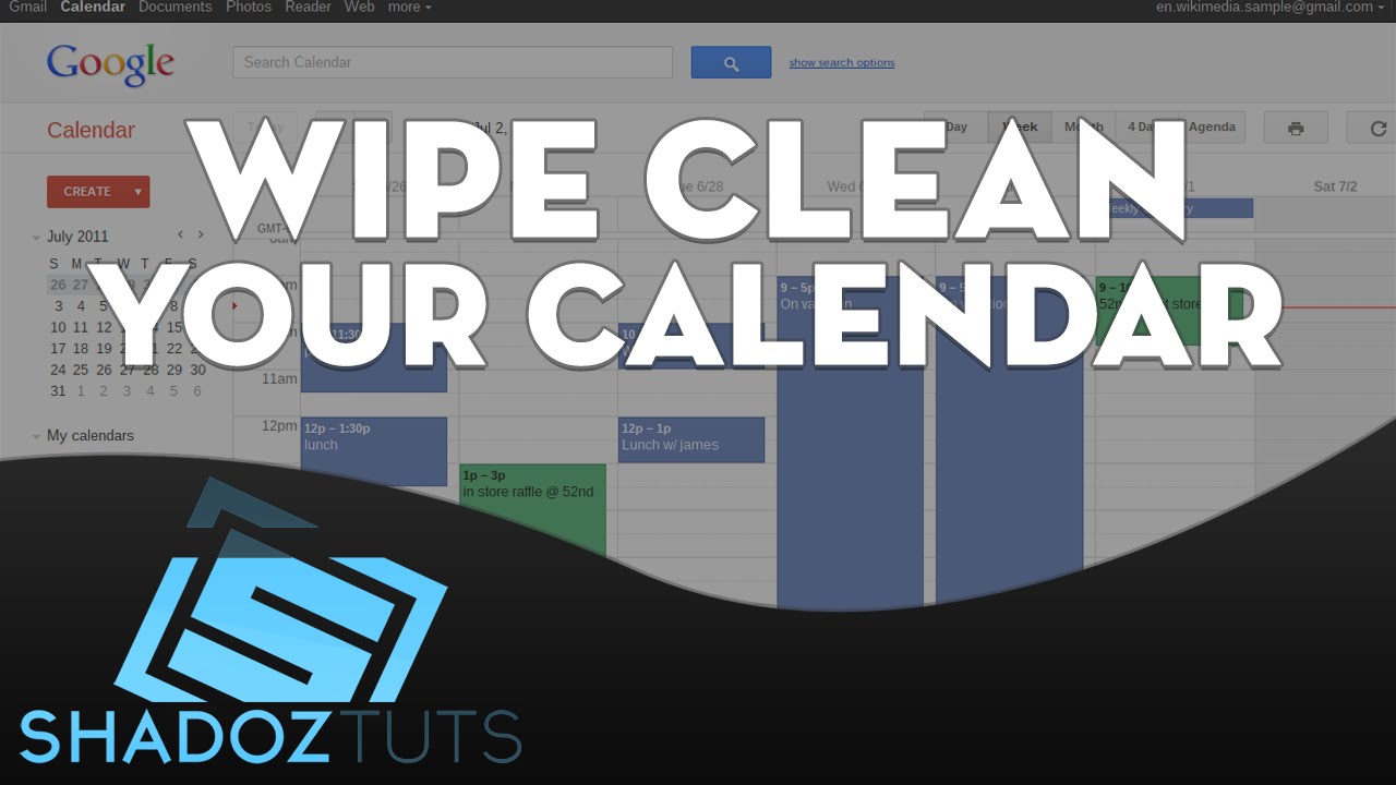 How to Delete all Entries in a Google Calendar YouTube