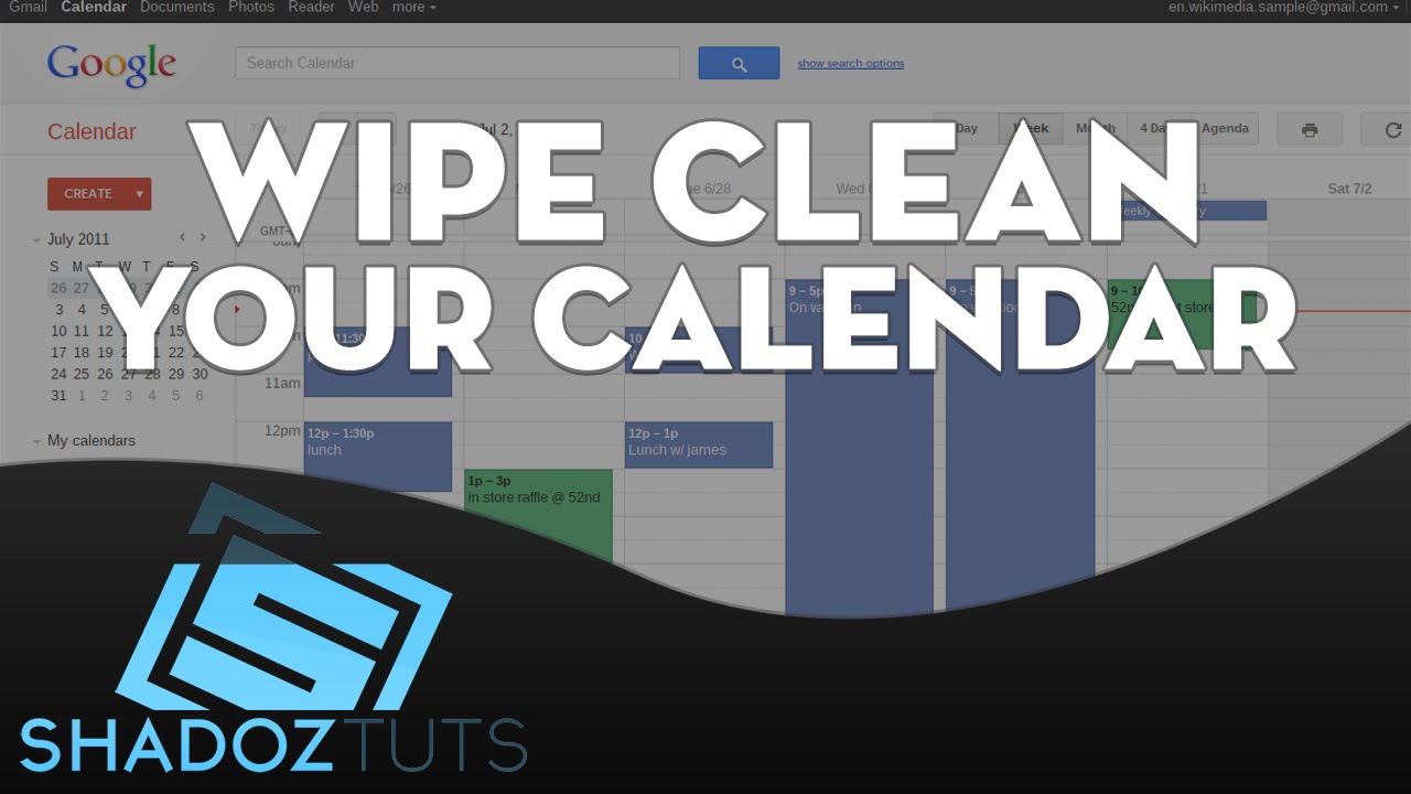 How To Delete All Entries In A Google Calendar YouTube