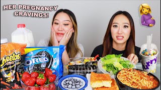 TRYING MY SISTER'S PREGNANCY CRAVINGS 😱!