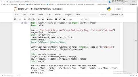 ML - How to create a bag of words using CountVectorizer