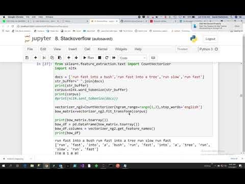 ML - How to create a bag of words using CountVectorizer - YouTube