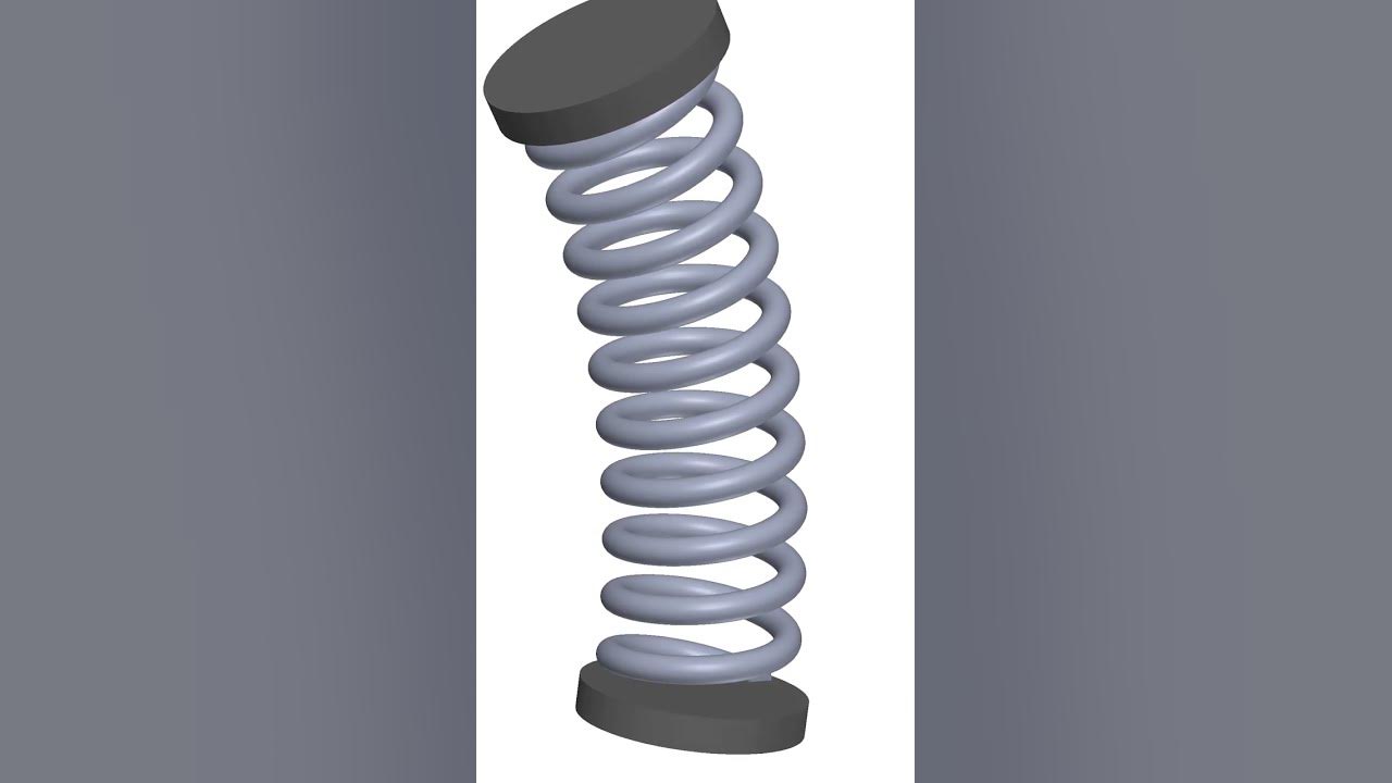 compressed curved spring solidworks animation assembly YouTube