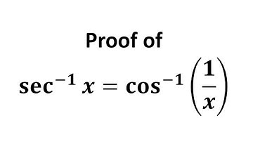 sec^-1(x) = cos^-1(1/x) | arcsec x = arccos(1/x)