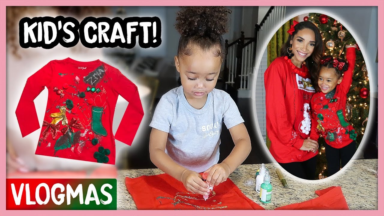 mommy vloggers DIY Kid Friendly Craft for Christmas! | Vlogmas Ep. 4