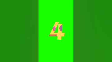 Countdown numbers from 10-1 funny 3d effect text with sound#4 #shorts #short #animation #greenscreen