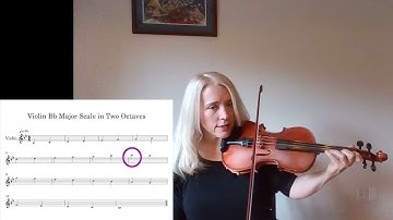 Violin Two Octave Bb Major Scale