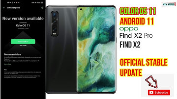OPPO FIND X2 FIND X2 PRO COLOR OS 11 ANDROID 11 OFFICIAL STABLE UPDATE