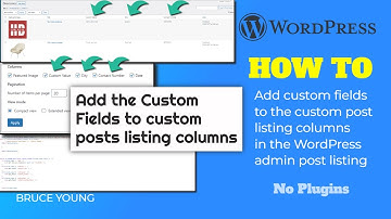 How to add custom fields to the custom post listing columns in the WordPress admin post listings