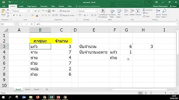 Excel 101 EP 2 : วิธีการนับจำนวน โดยใช้ COUNT & COUNTIF