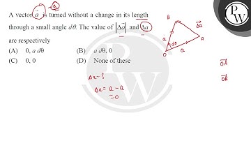 A vector \( \vec{a} \) is turned without a change in its length through a small angle \( d \thet....