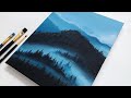 Painting Tutorial | Misty Forest Scenery | Acrylic Painting Tutorial For Beginners