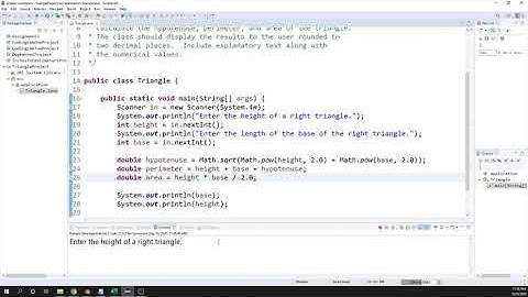Programming Example: Right Triangle